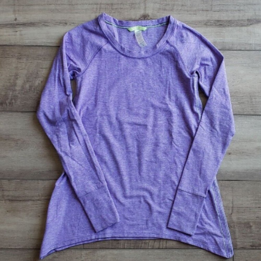 Ivivva Lululemon Kids Heathered Purple Long Sleeve Top, Girls Size 14